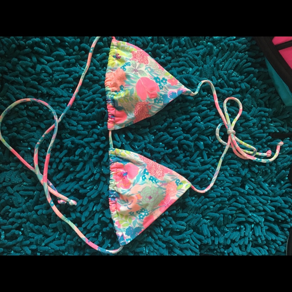 Victoria Secret floral bikini top size XS